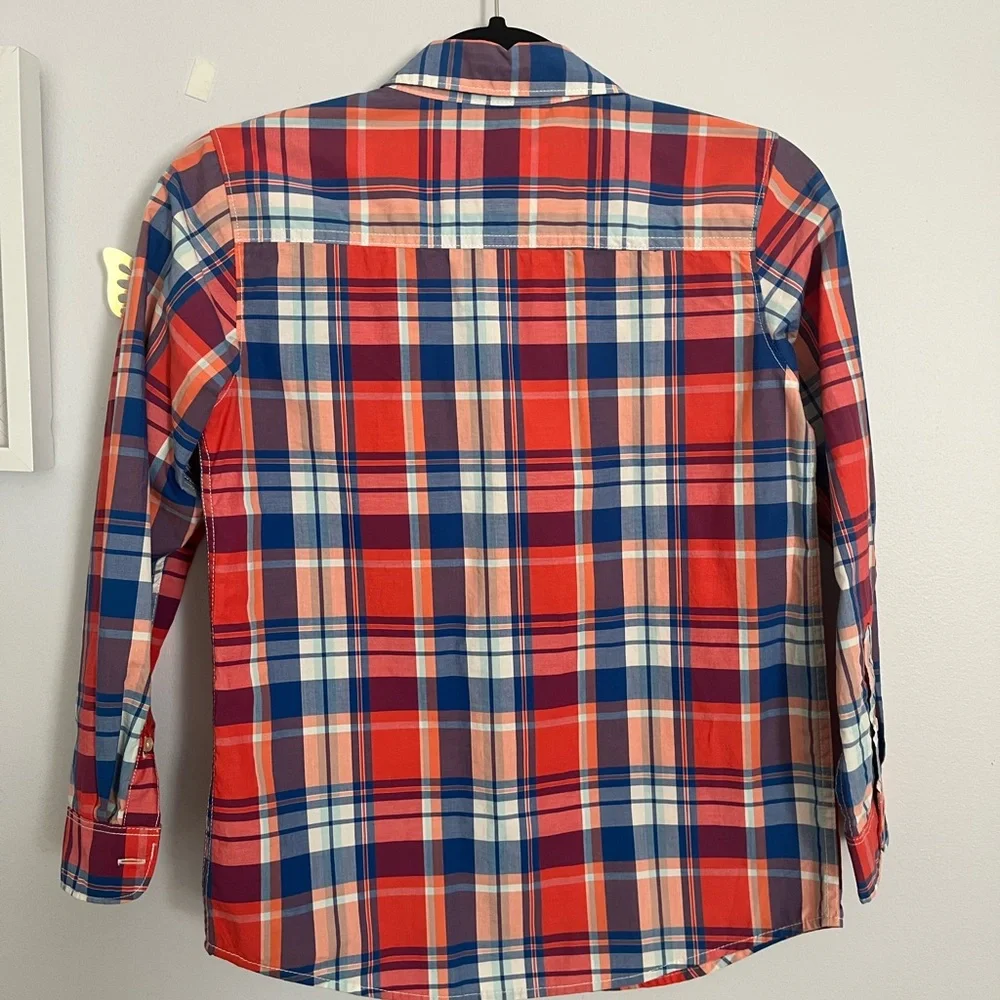 Carter's Colorful Plaid‎ Shirt with Tan Pants